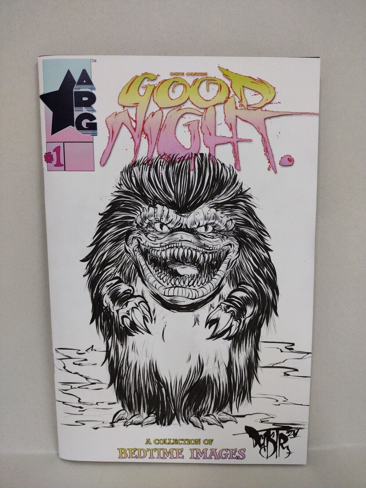 Dave Castr's Good Night #1 Blank Variant ARG Comic w Original Critters Crite Art
