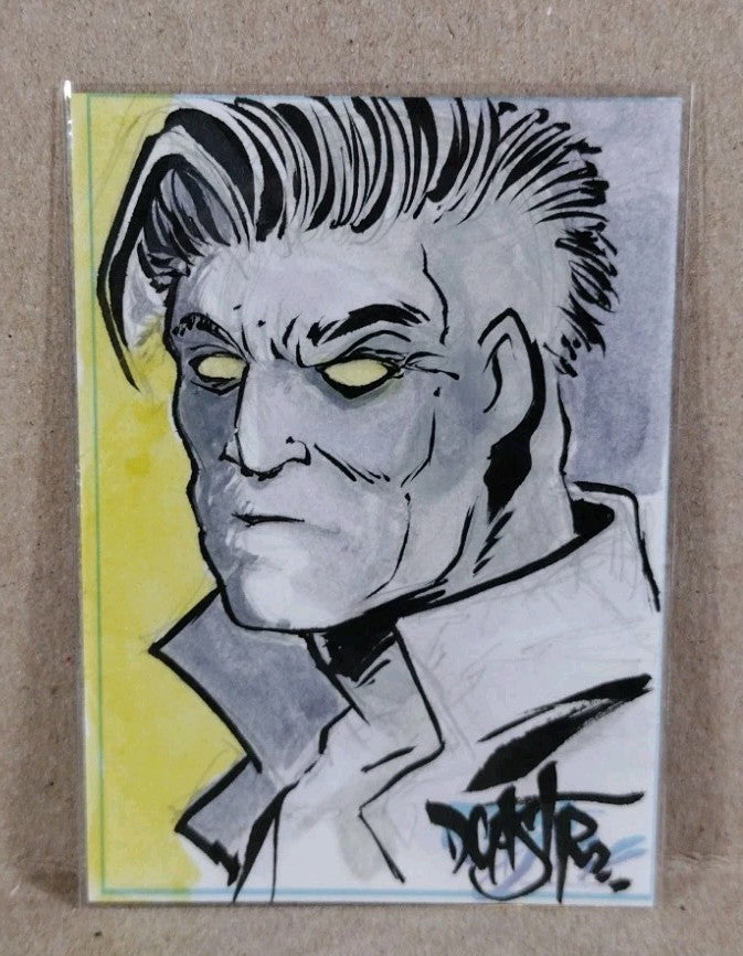 Dave Castr Crusin (2025) OAC Sketch Card W Original Stone Man Art ACEO