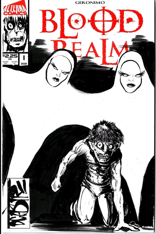 Blood Realm #1 (2018) Alterna Comic Sketch Cover With Original Dave Castr Art