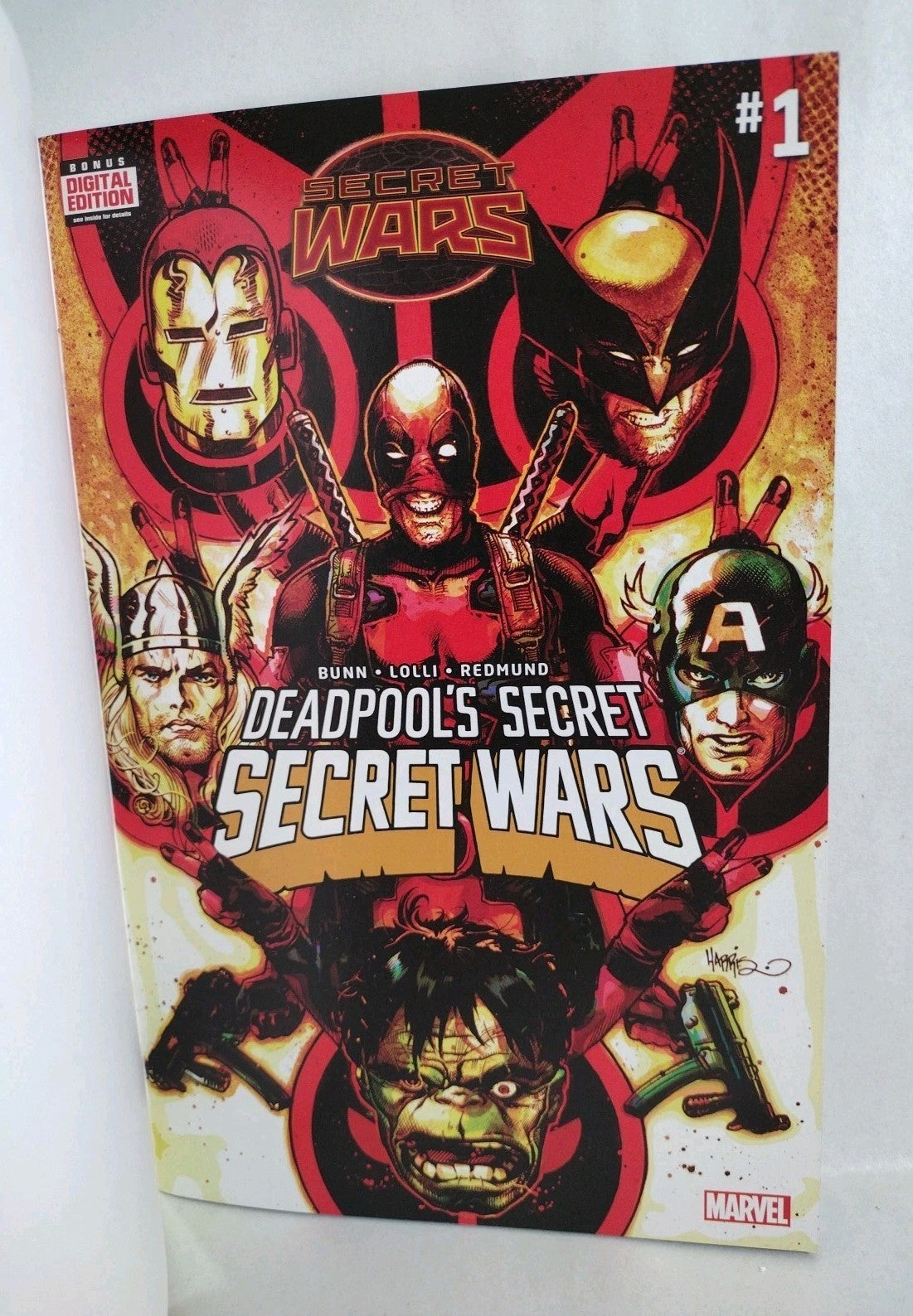 Deadpool's Secret #1 (2015) Marvel Secret Wars Blank Sketch Variant Cover Comic