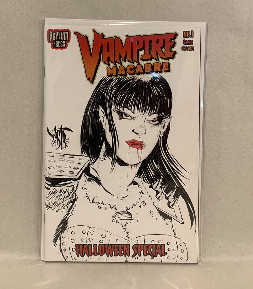 VAMPIRE MACABRE #1 Blank Variant Cover Comic 2021 W Original Art Dave Castr