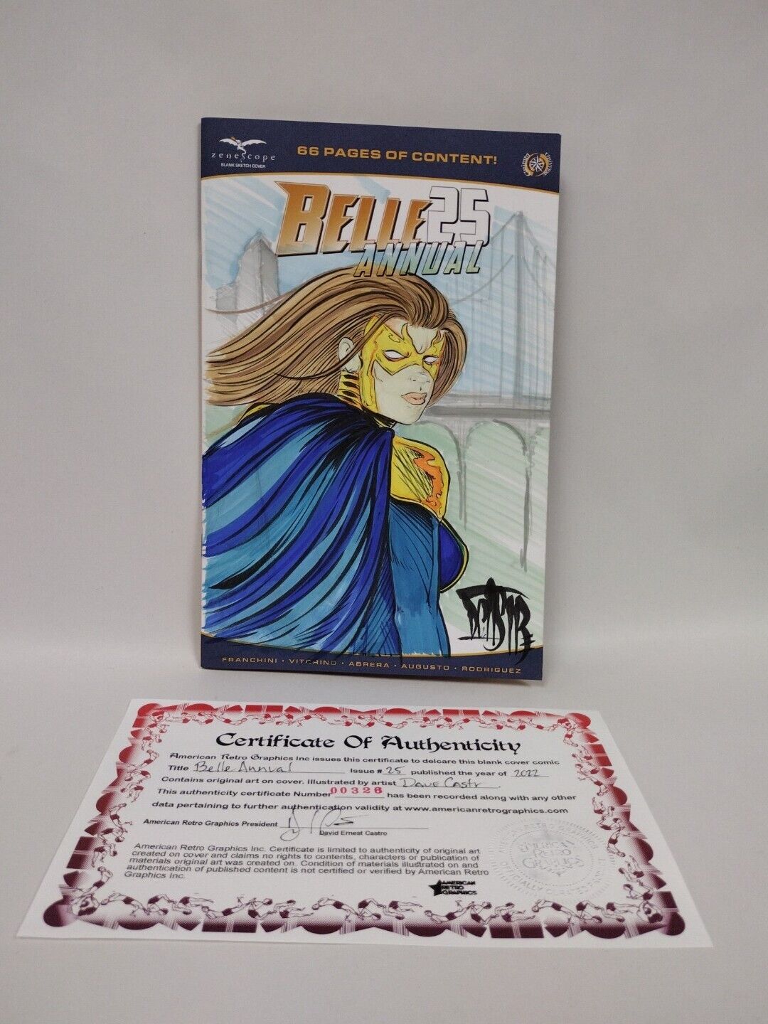 Belle Annual #25 (2022) Blank Cover Comic w Original Belle  Art  Dcastr 