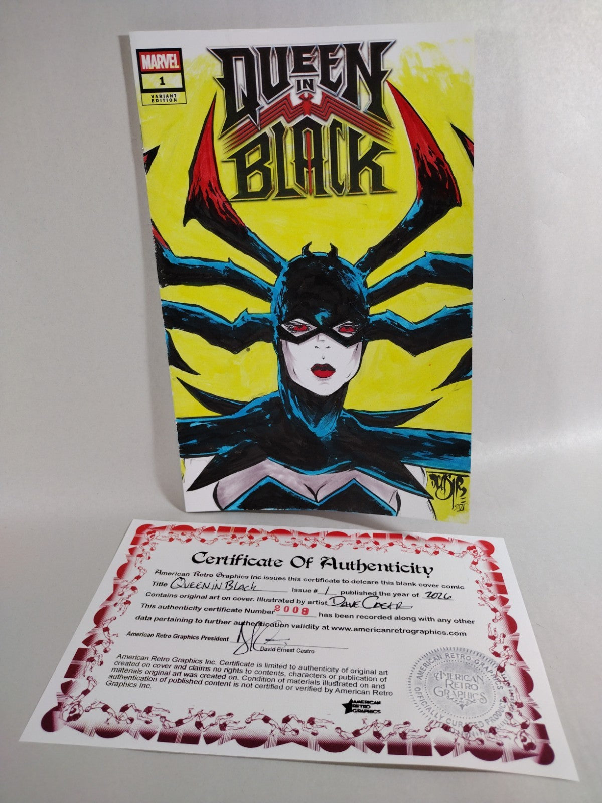 Queen In Black #1 (2026) Marvel Comic Sketch Cover W Original DCastr Art