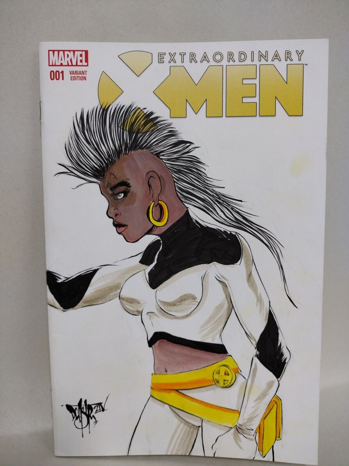 EXTRAORDINARY X-Men #1 Marvel Sketch Variant Comic W Original DCastr Storm Art