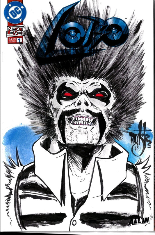 Lobo #1 (2026) DC Sketch Variant Cover Comic W Original Dave Castr Art