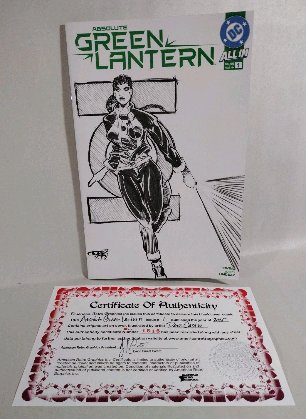 Absolute Green Lantern #1 (2025) DC Sketch Variant Cover W Original DCastr Art