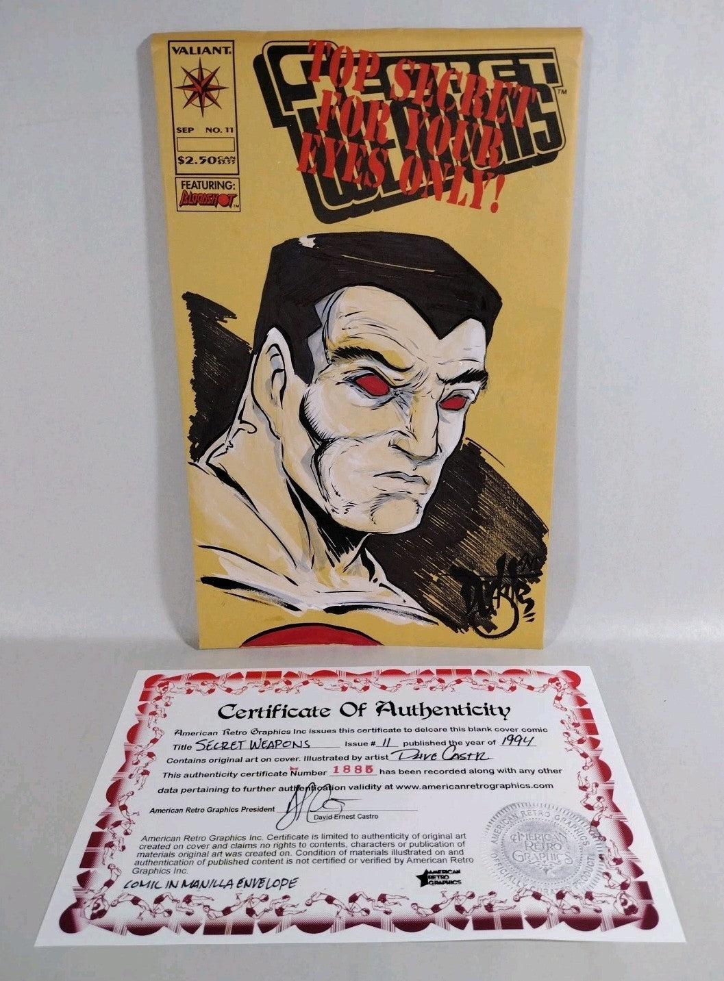Secret Weapons #11 (1994) Valiant Comic Sealed W Original DCastr Blooshot Art