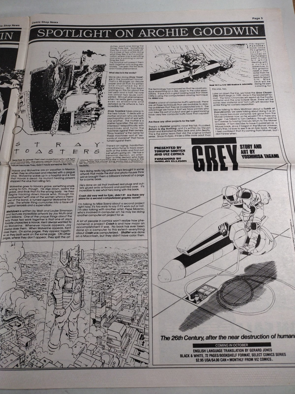 Comic Shop News #60 (1988) August 24th Newsletter Something Strange Continuity