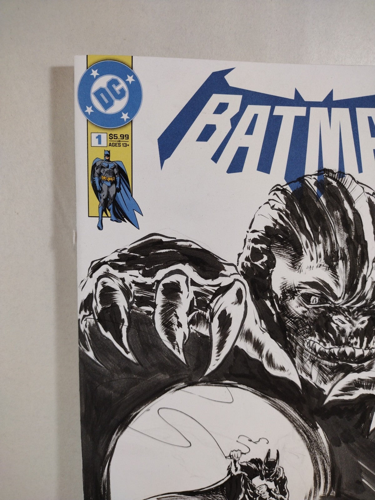 Batman #1 (2025) DC Sketch Cover Variant Comic W Original Dave Castr Art