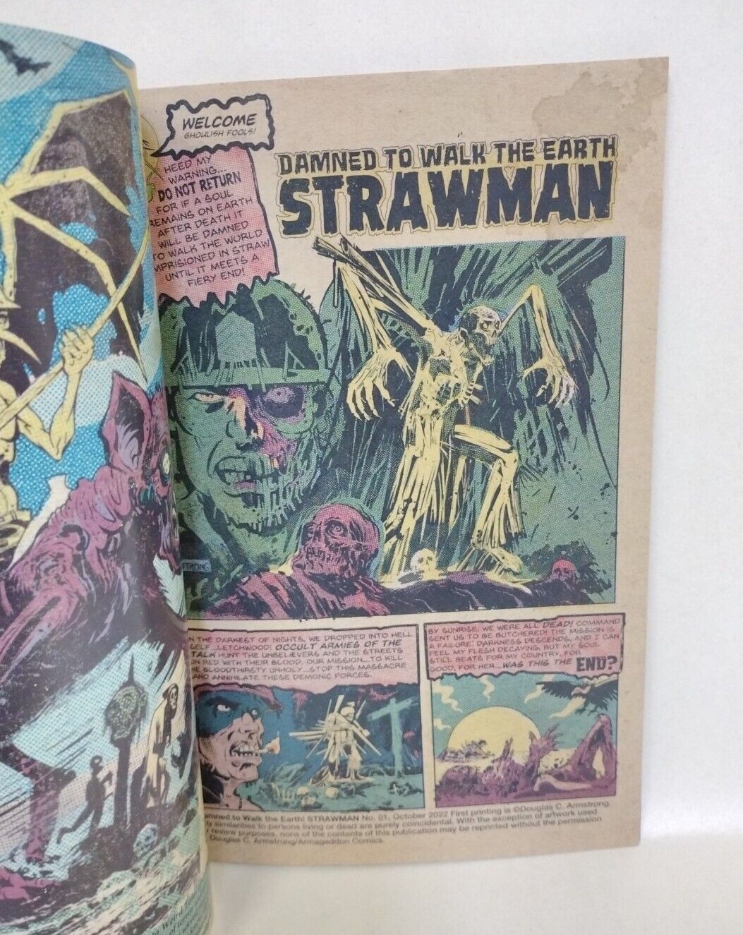 Strawman #1 (2022) Armageddon Retro Horror Comic 1st Appearance Sgt Straw NM