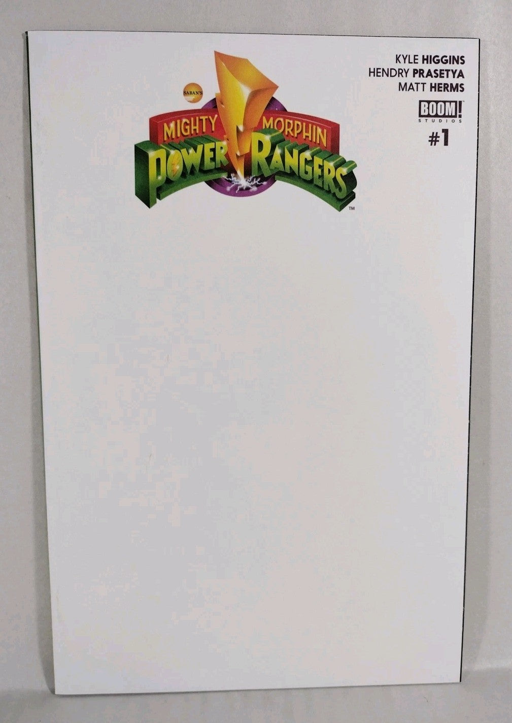 Mighty Morphin Power Rangers #1 (2016) Boom Blank Cover Variant Comic NM