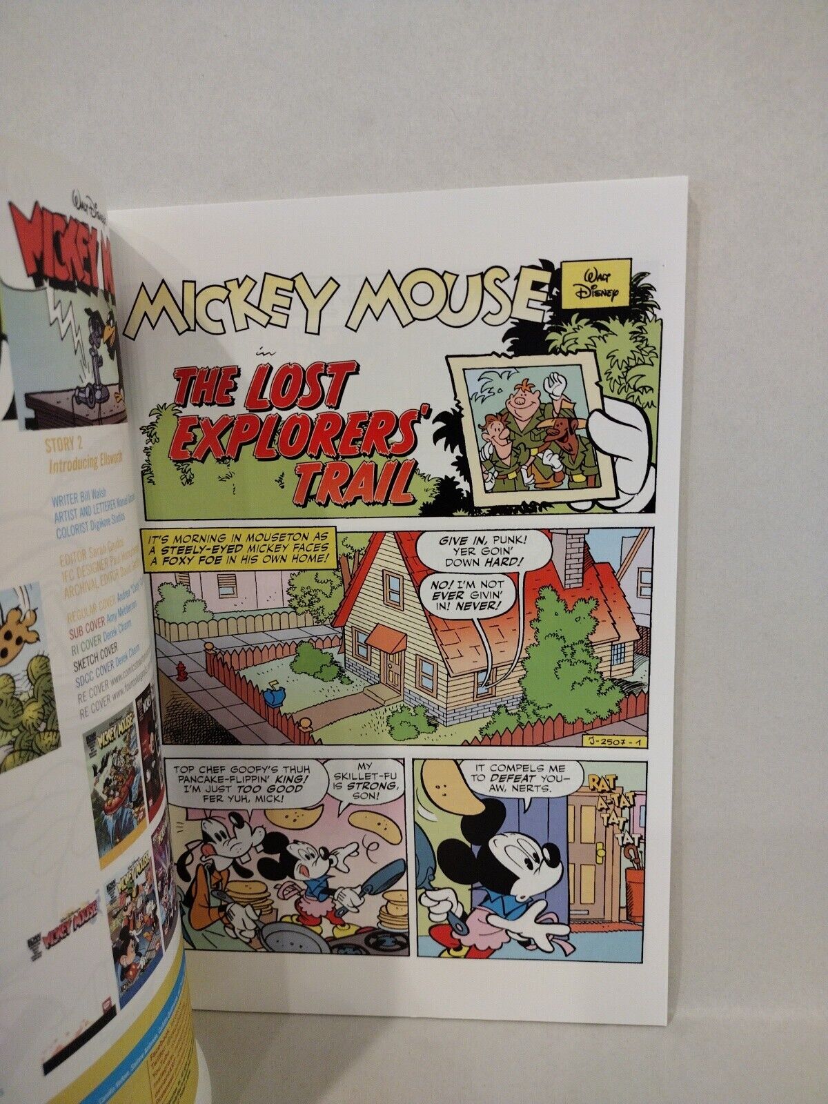 Walt Disney's Mickey Mouse #1 (2015) IDW Blank Sketch Comic Cover w Original Art