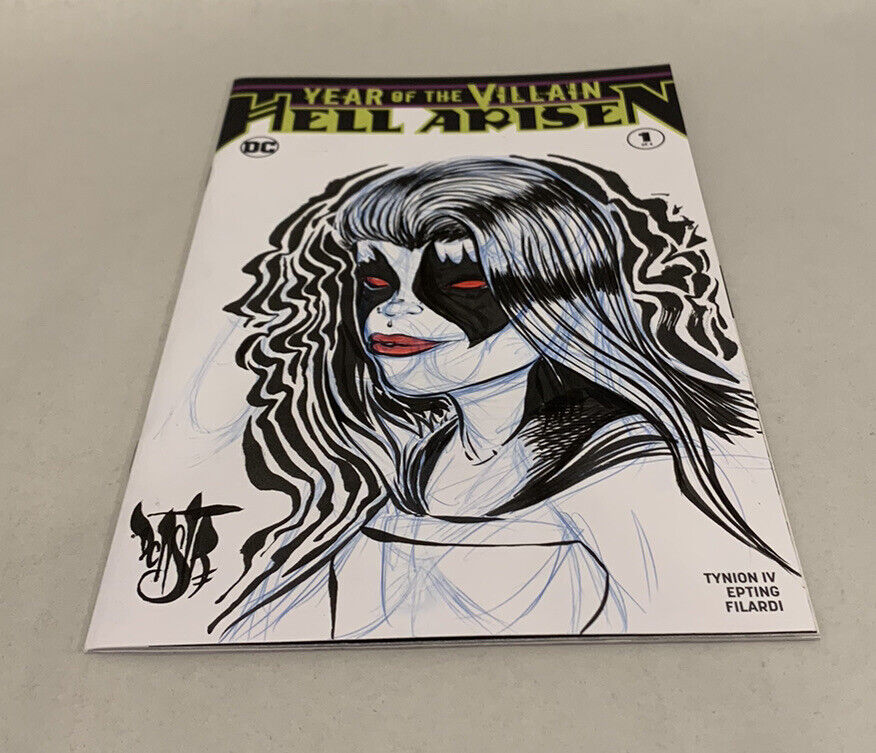 YEAR OF THE VILLAIN: HELL ARISEN #1 Blank Variant Cover Comic W Original Art