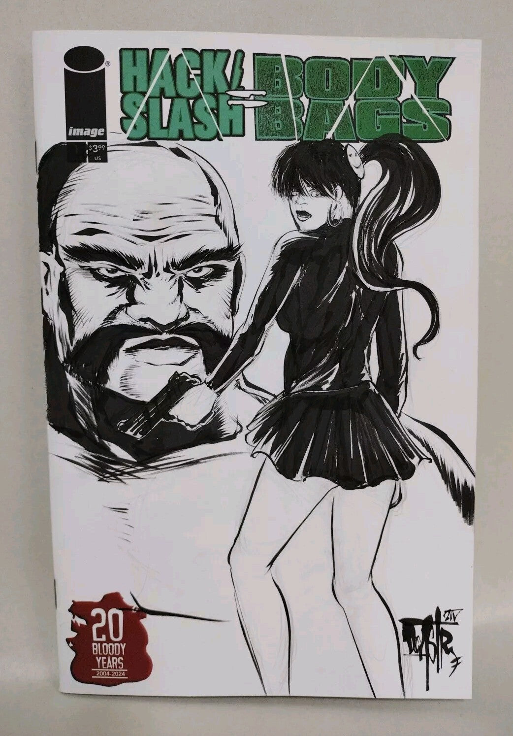 Hack Slash Body Bags #1 (2024) Sketch Cover Comic W Original Dave Castr Art