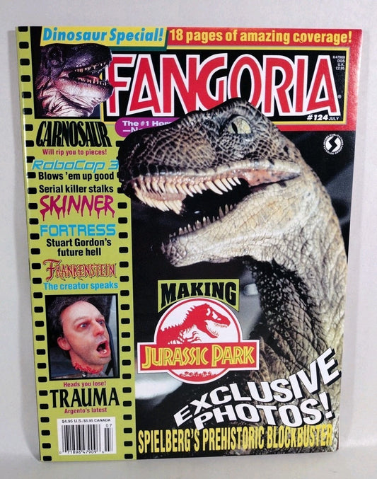 FANGORIA Magazine 124 (1993) Jurassic Park Robocop 3 Fortress Evil Dead II VF-NM