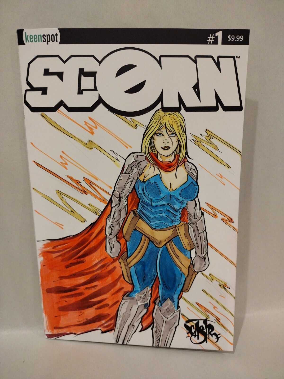 Scorn #1 (2023) Keenspot Blank Cover Variant Comic w Original DCastr Art ARG COA