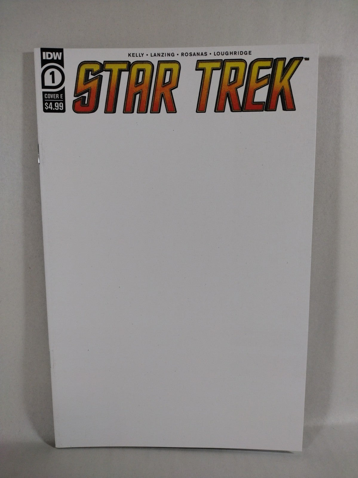 Star Trek #1 (2022) IDW Blank Sketch Variant Cover Comic NM