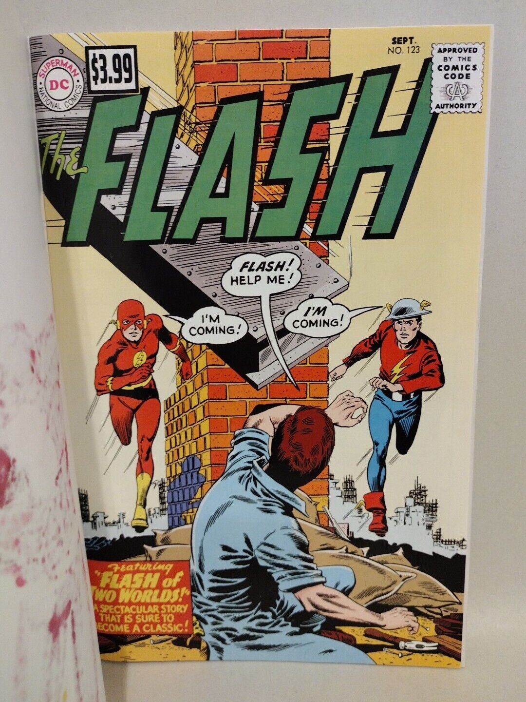 Flash 123 DC 2024 Facsimile Comic Sketch Cover Variant W Original Dave Castr Art