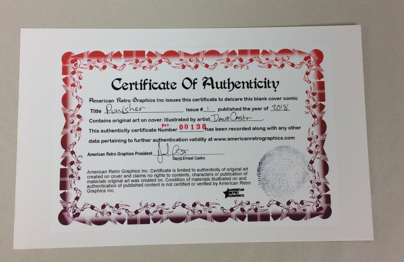 The Punisher #1 (2018) Marvel Sketch Cover Variant Comic W Original Art DCastr