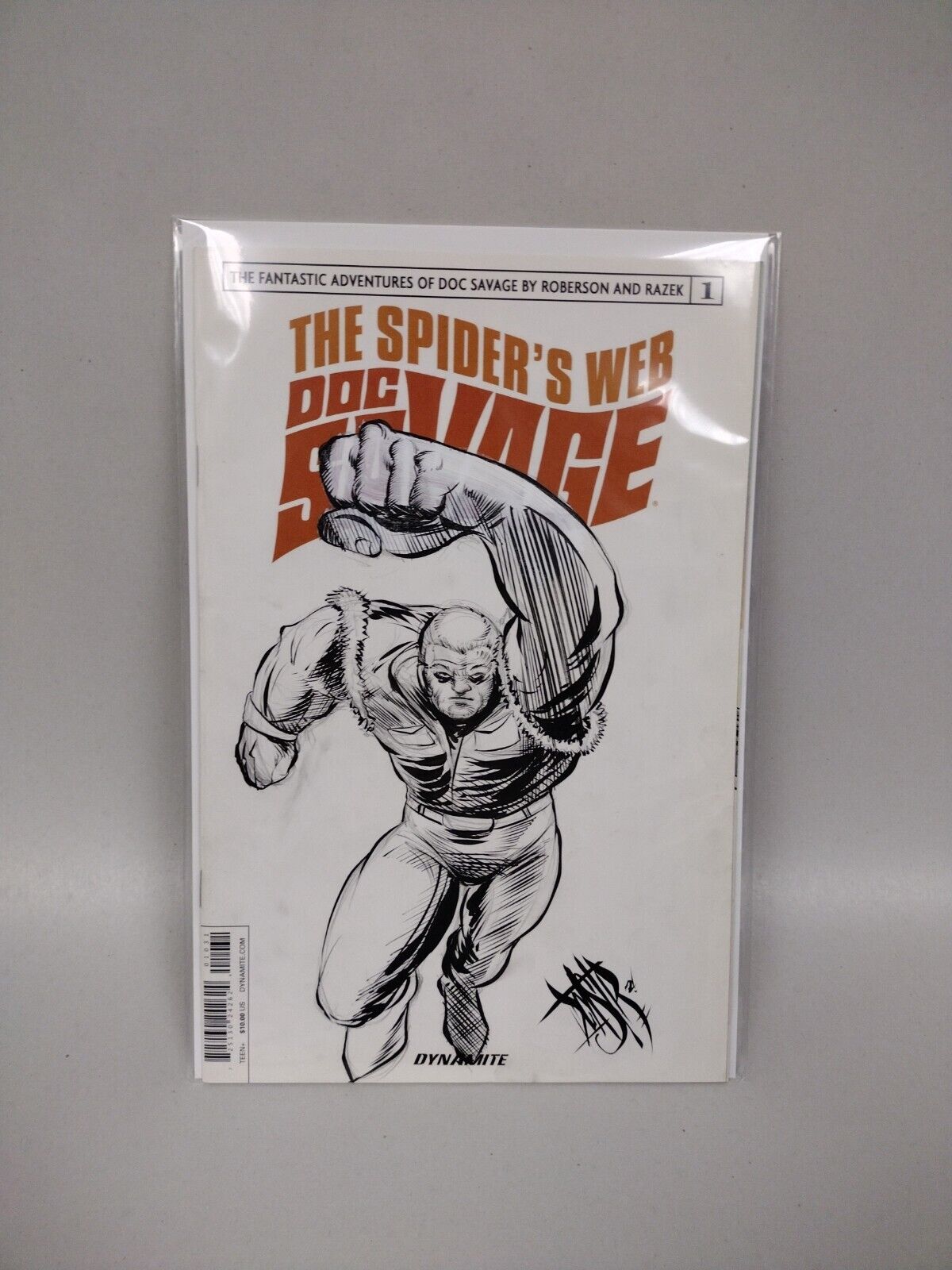 DOC SAVAGE: THE SPIDER'S WEB #1 Blank Cover Variant w Original Art Dcastr