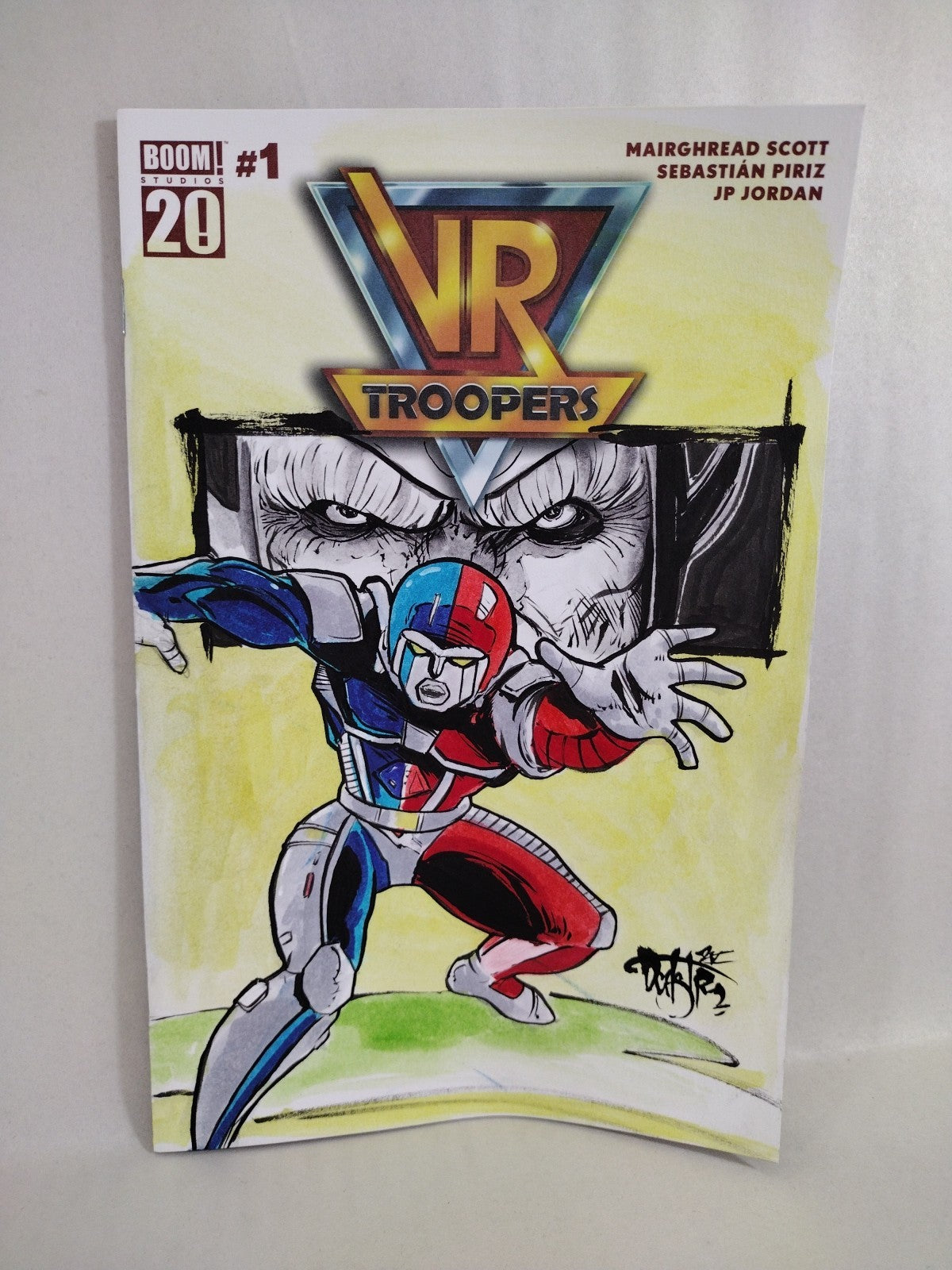 VR Troopers #1 (2025) Boom Sketch Cover Variant Comic W Original Dave Castr Art