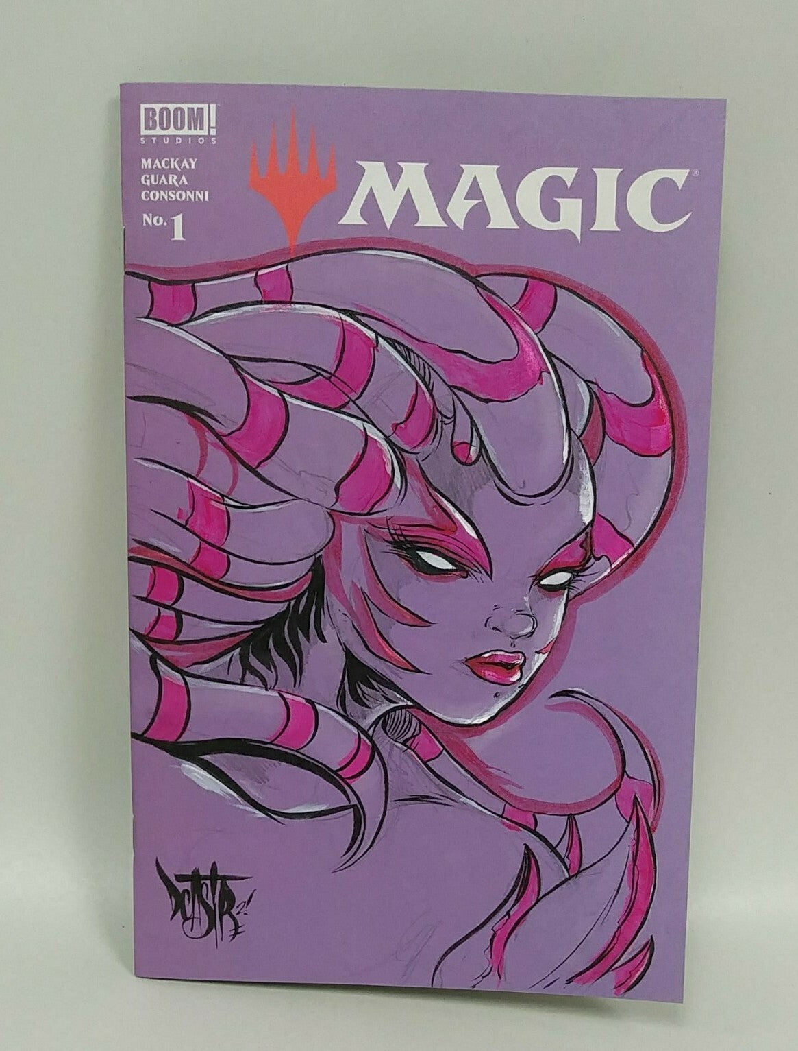 Magic #1 (2021)  Boom Sketch Cover Variant Comic W Original DCastr Art ARG MTG
