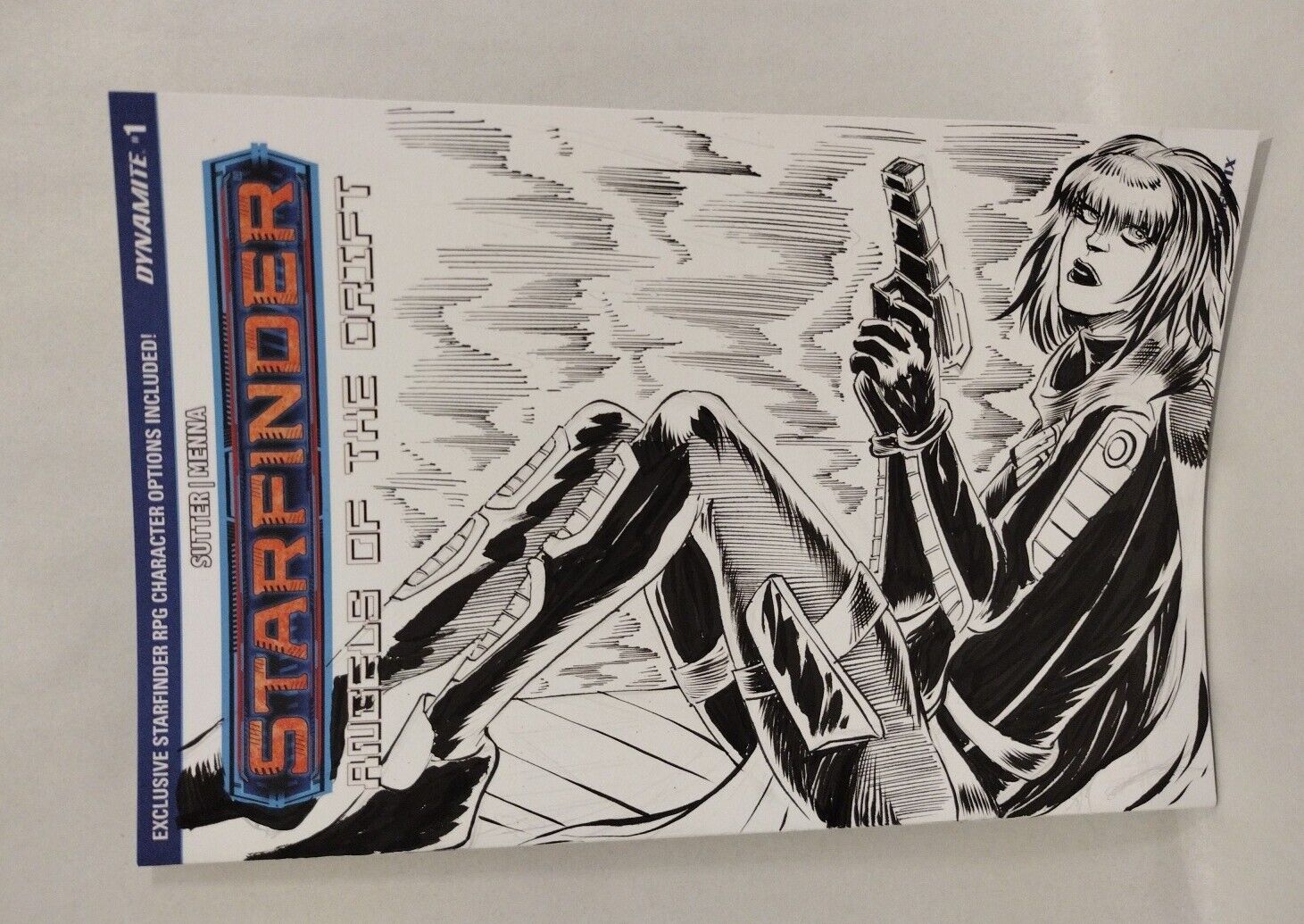 Starfinder AOTD 1 (2023) Dynamite Sketch Variant Comic W Original Dave Castr Art