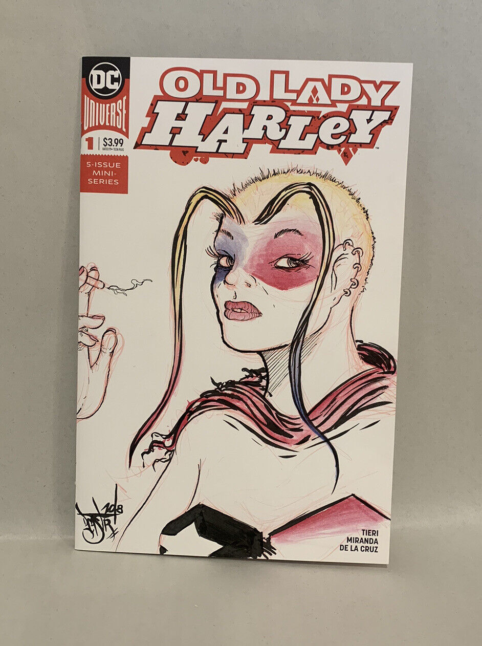 OLD LADY HARLEY #1 Blank Variant Cover W Original Dave Castr Old Creep Art