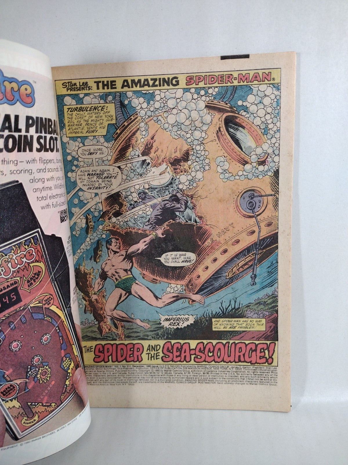 Amazing Spider-Man #211 (1980) Marvel Comic Submariner Appearance VF-NM