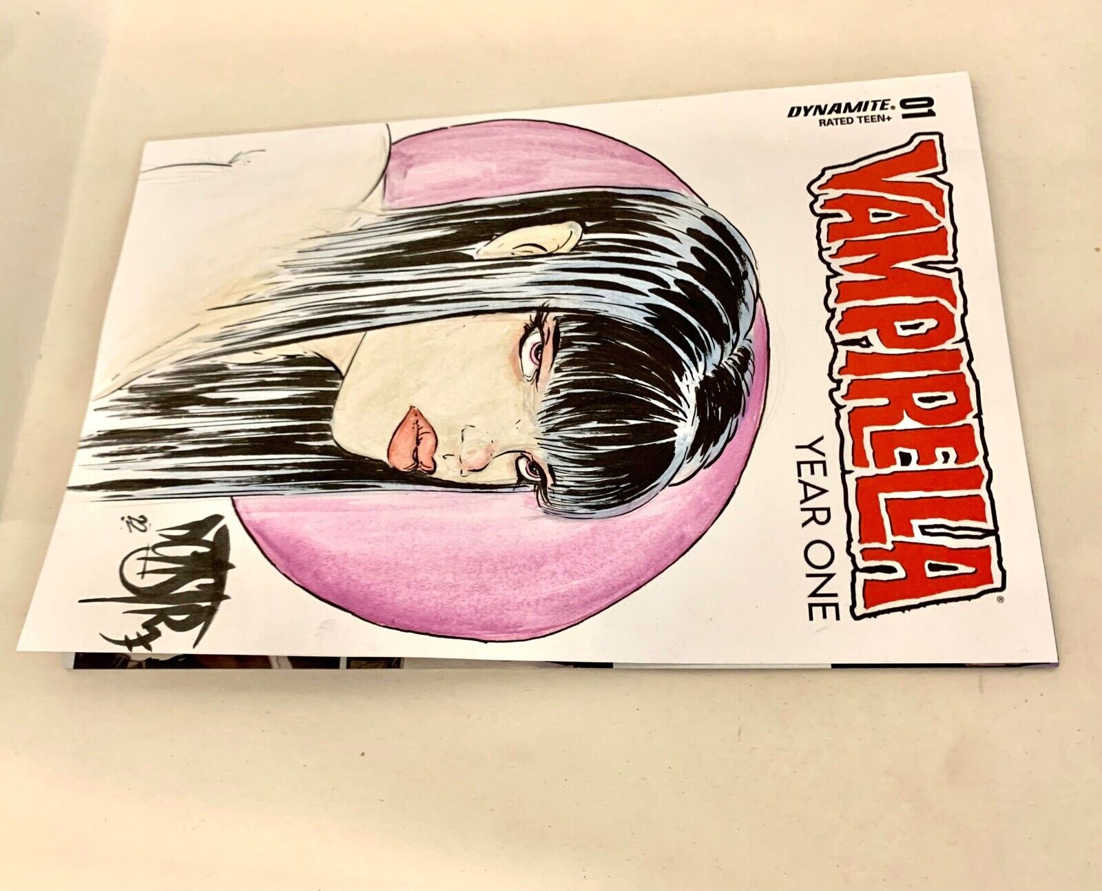 Vampirella Year One #1 (2022) Blank Cover Variant Comic W Original 1/1 Art