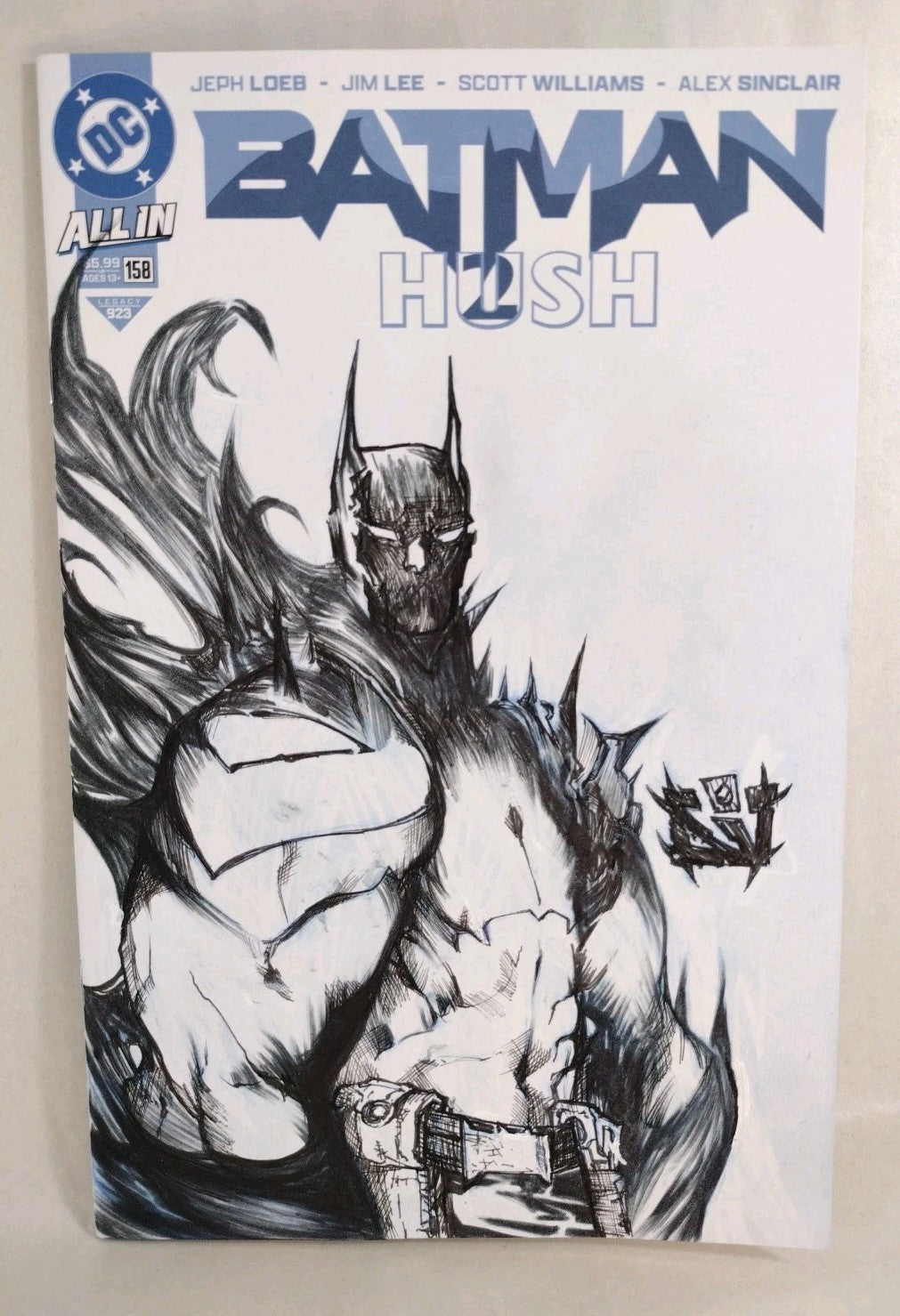 Batman 158 Hush 2 DC Comic 2025 Sketch Variant Cover W Original Jose Guillen Art