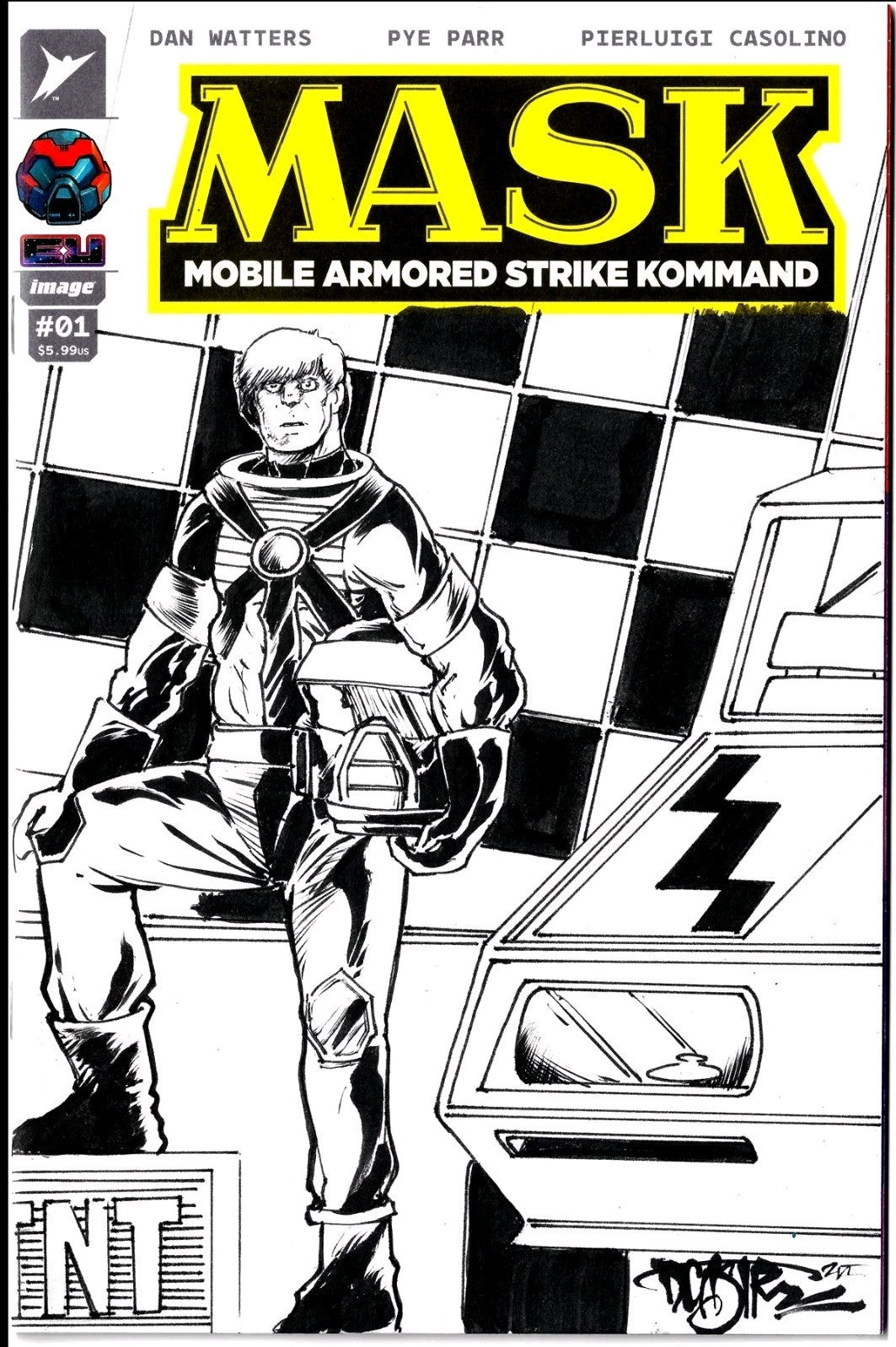 Mask #1 (2026) Image Skybound Sketch Cover Variant W Original Dave Castr Art