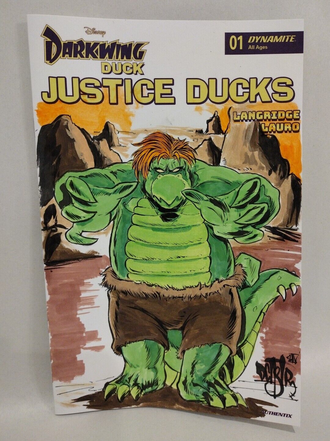 Darkwing Duck Justice Ducks #1 Dynamite Sketch Variant W Original Stegmutt Art