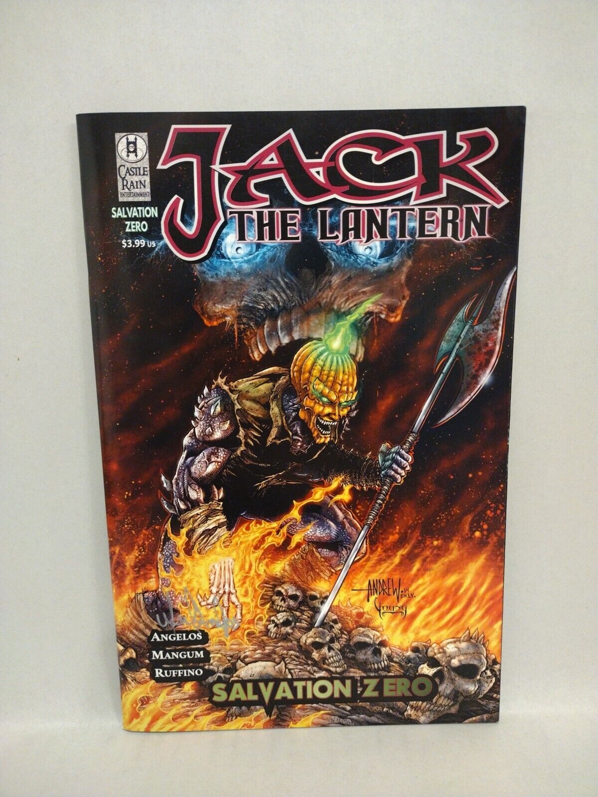 Jack The Lantern Salvation Zero (2016) Castle Rain One-Shot Comic Lot Set Signed