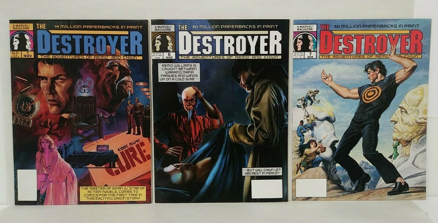 Destroyer (1989) Adventures Remo And Chuin Marvel Comic Magazine Lot 1 6 7