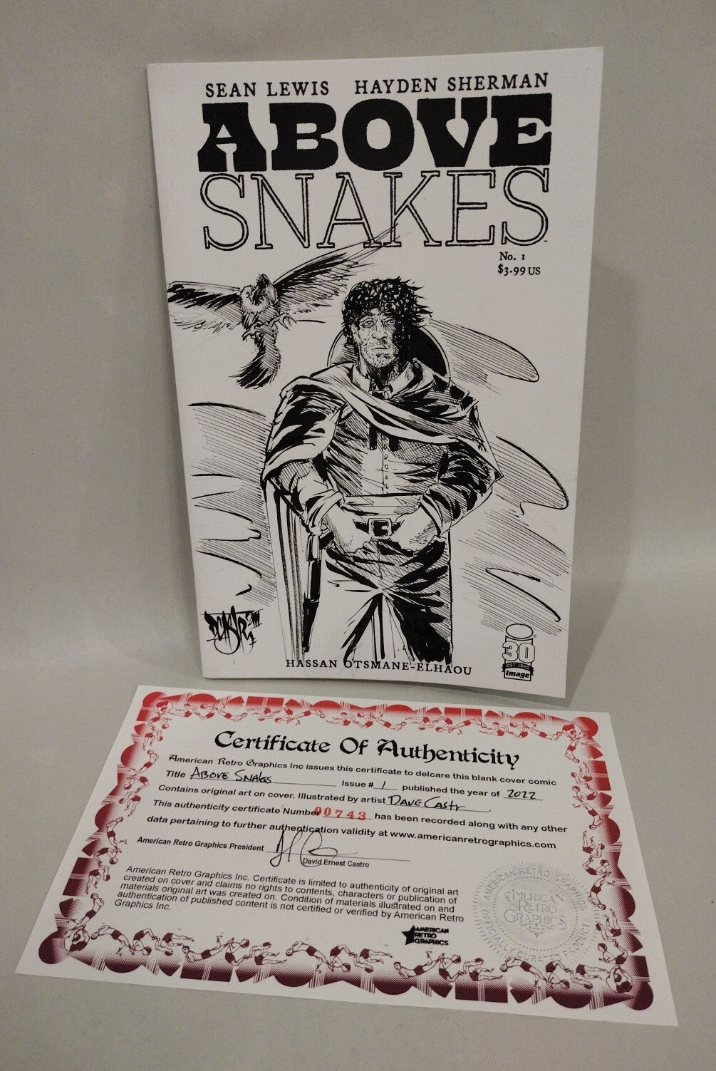 Above Snakes #1 (2022) Image Blank Cover Comic w Original Dirt Art Dave Castr 
