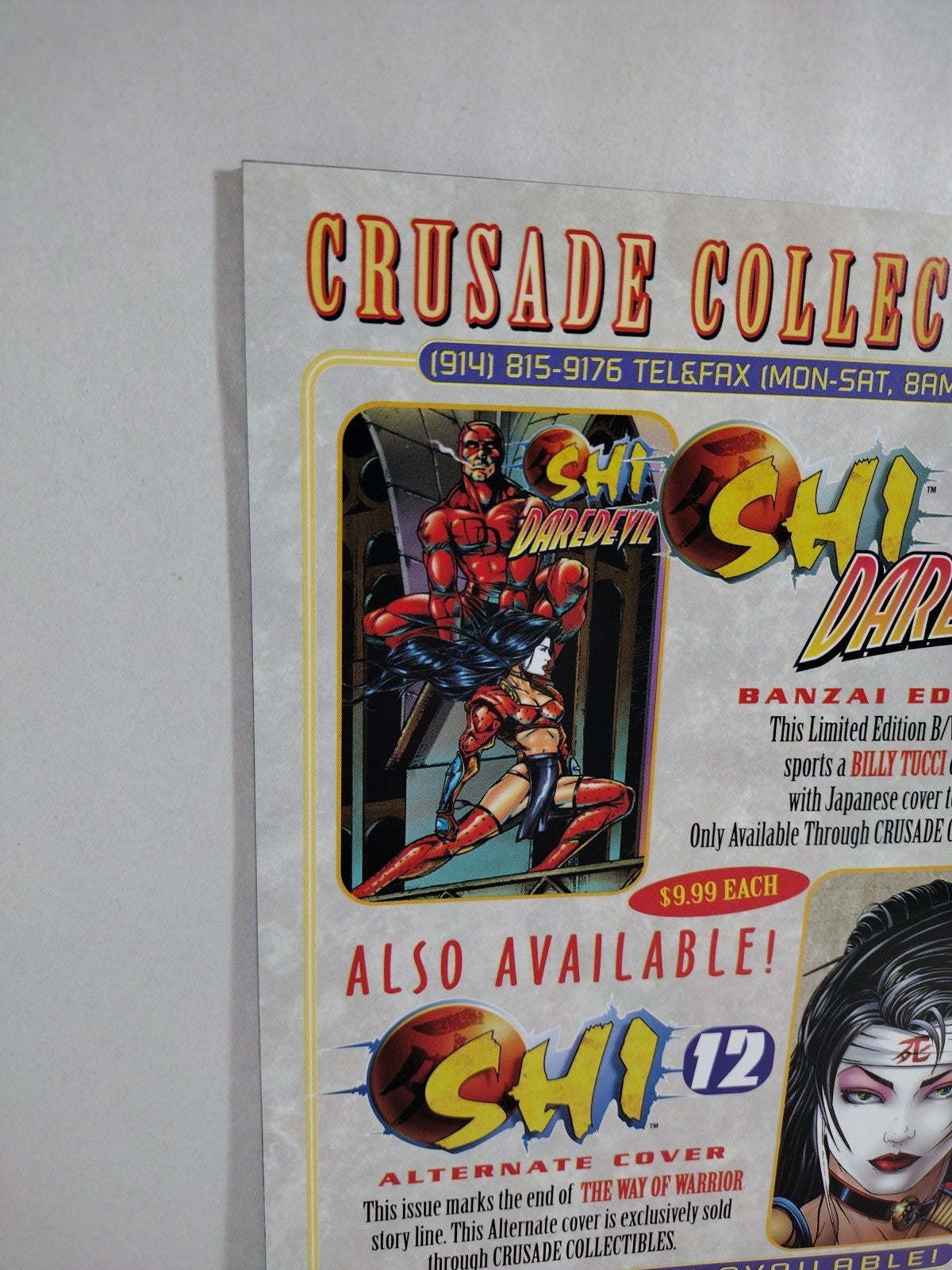 Shi Daredevil Honor Thy Mother #1 (1997) Crusade Comic Bonzai Edition BW NM