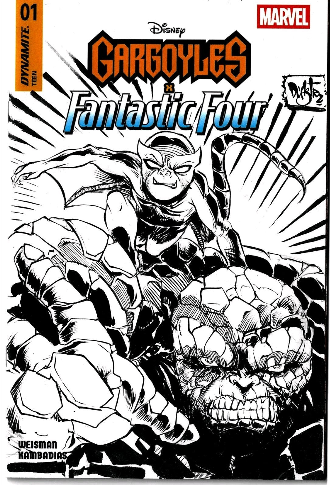 Gargoyles X Fantastic Four #1 (2025) Marvel Sketch Variant W Original DCastr Art