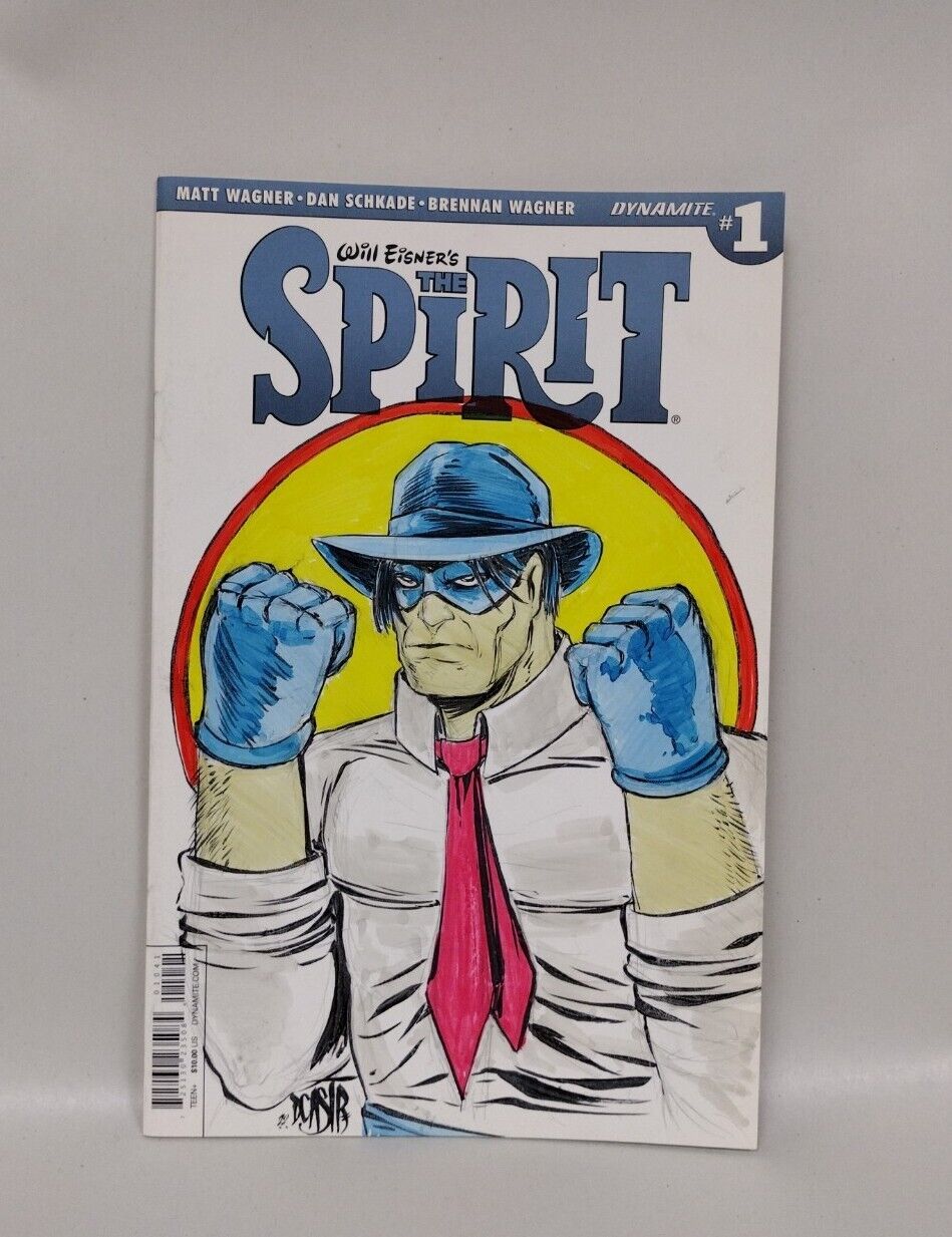 The Spirit #1 Blank Cover Variant Comic W Original Art Dcastr ARG COA 330