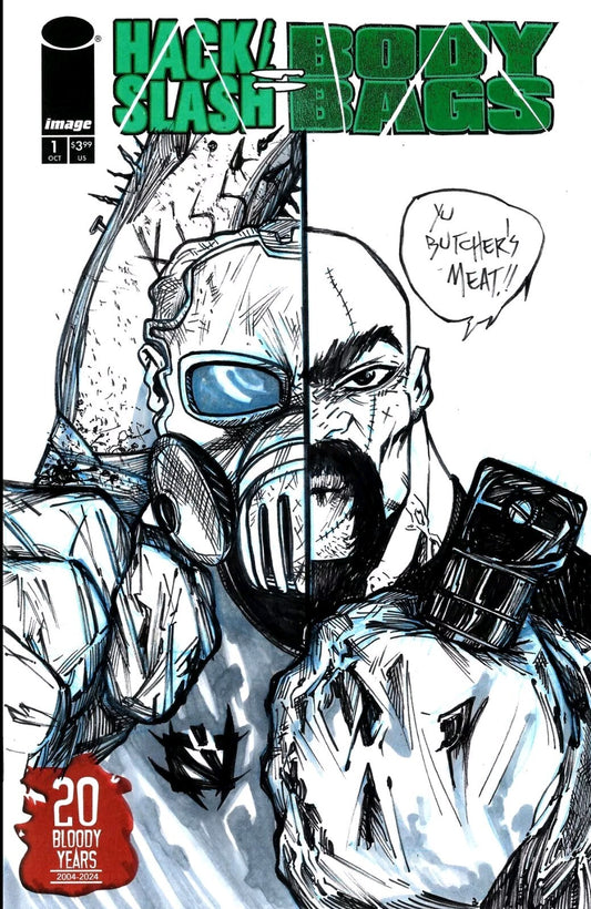 Hack Slash Body Bags #1 (2024) Image Sketch Cover Comic W Original JAG Mack Art