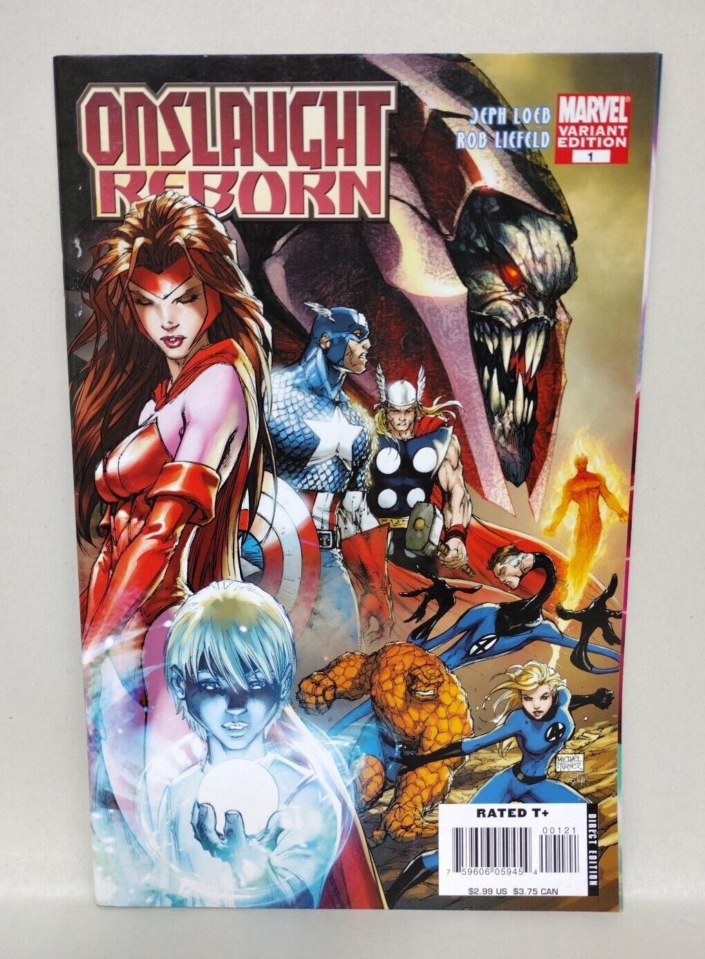 Onslaught Reborn (2007) Complete Marvel Comic Lot Set #1-5 Rob Liefeld Jeph Loeb