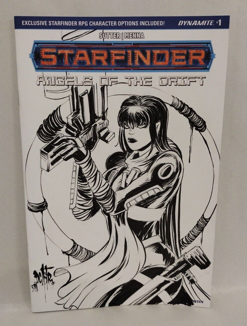 Starfinder AOTD 1 (2023) Dynamite Sketch Variant Comic W Original Dave Castr Art