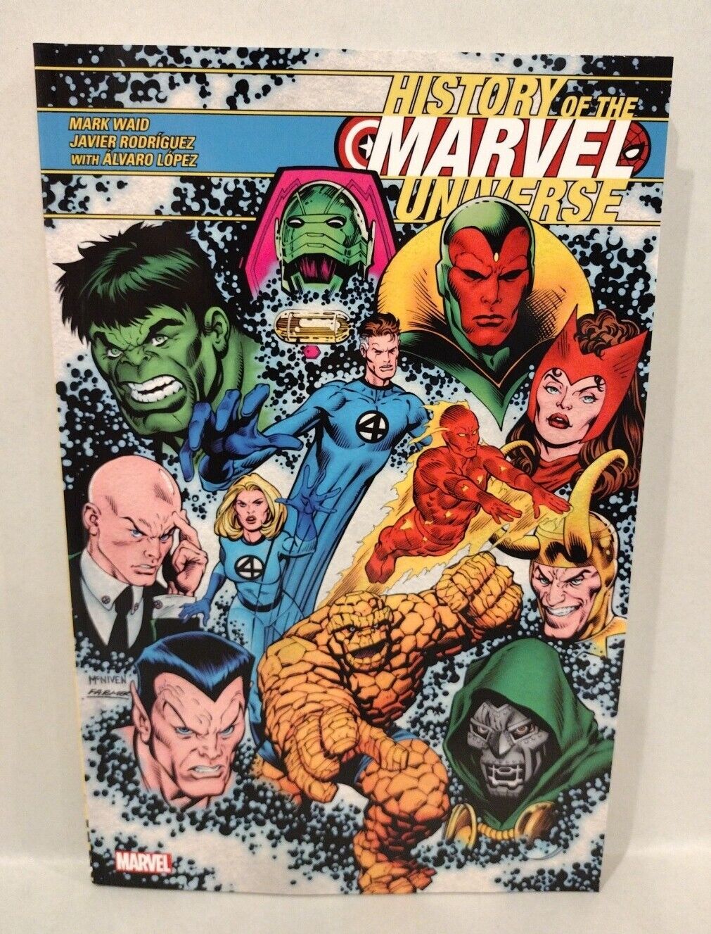 History of The Marvel Universe (2022) TPB SC Steve McNiven Cover Mark Waid New