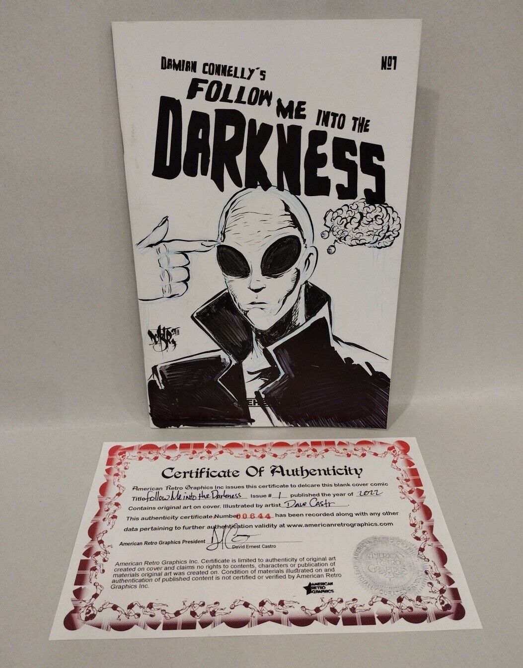 Follow Me Into The Darkness #1 (2022) Behemoth Blank Sketch Comic W Original Art