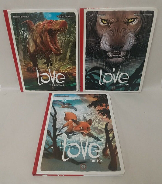 Love (2016) Hardcover Set of 3 The Dinosaur Lion Fox Magnetic Press Unread HC