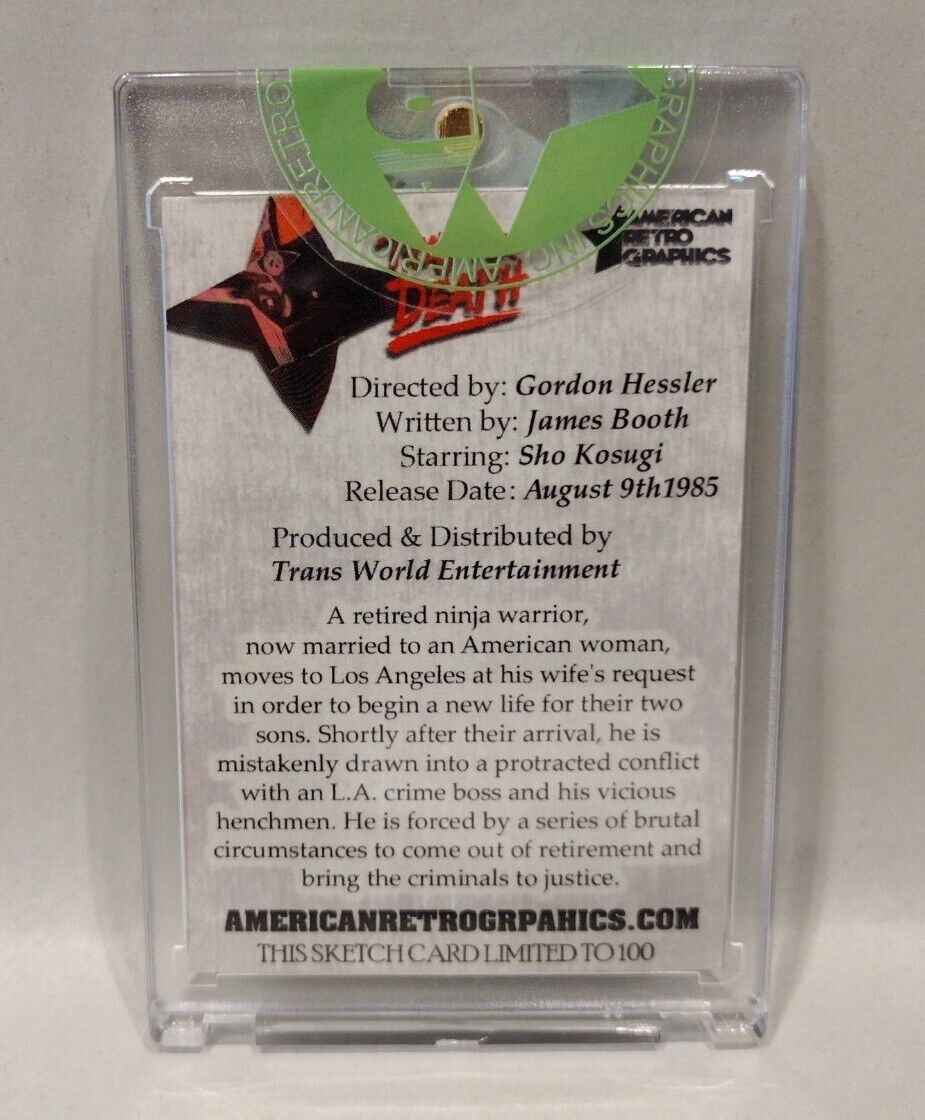 Pray For Death (2022) ARG Inked Ninja Sketch Card w Original DCastr Art Sealed