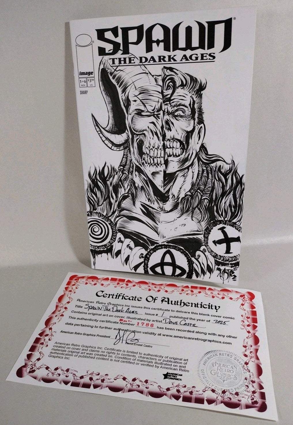 Spawn Dark Ages #1 (2025) Image Sketch Cover Comic W Original DCastr Art