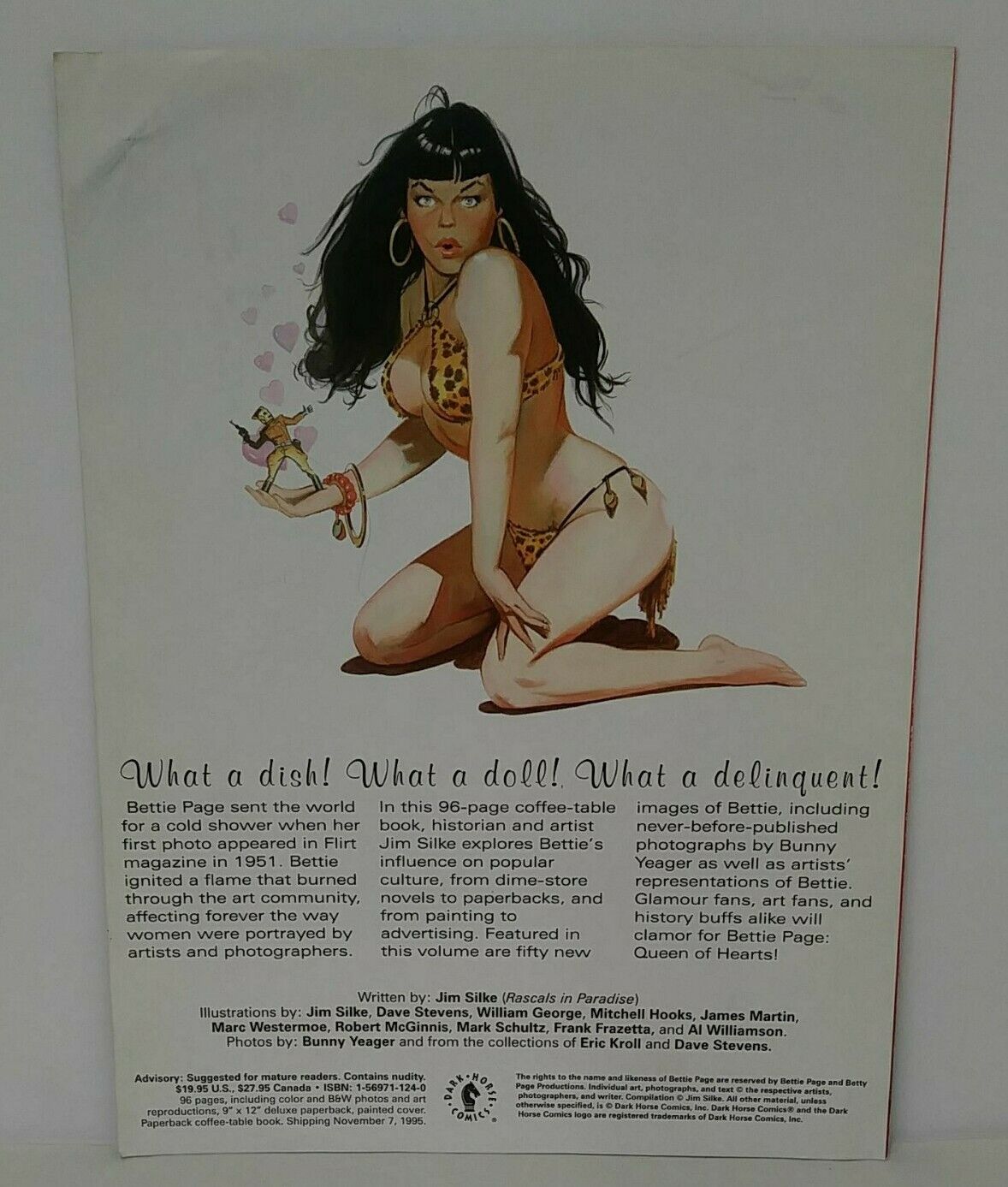 Betty Page Queen Of Hearts (1995) Jim Silke 2 Page Solicit Flyer 9x12"