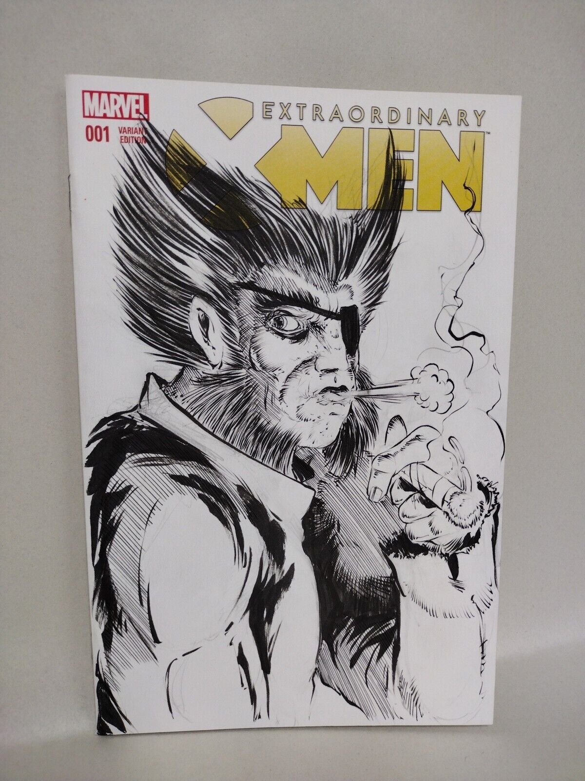 EXTRAORDINARY X-Men #1 Marvel Sketch Variant Comic W Original DCastr Patch Art