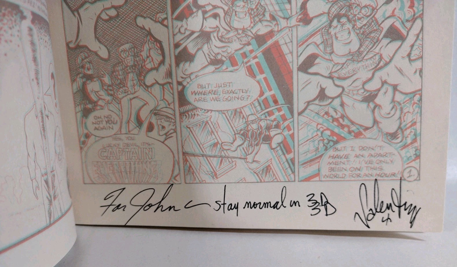 AV In 3-D #1 (1984) Aardvark Vanheim Signed Bob Burden Jim Valentino W Glasses